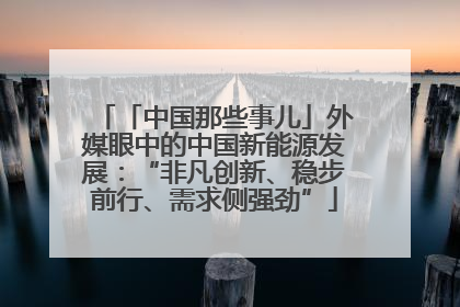 「中国那些事儿」外媒眼中的中国新能源发展：“非凡创新、稳步前行、需求侧强劲”