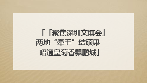 「聚焦深圳文博会」两地“牵手”结硕果 昭通皇菊香飘鹏城