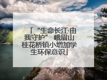 “生命长江·由我守护” 峨眉山桂花桥镇小增加学生环保意识