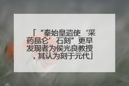 “秦始皇遣使‘采药昆仑’石刻”更早发现者为侯光良教授，其认为刻于元代