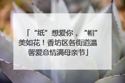 “纸”想爱你，“帽”美如花！香坊区各街道温馨爱意情满母亲节
