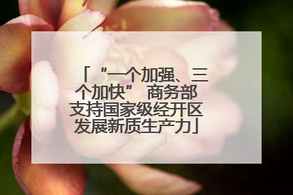 “一个加强、三个加快” 商务部支持国家级经开区发展新质生产力