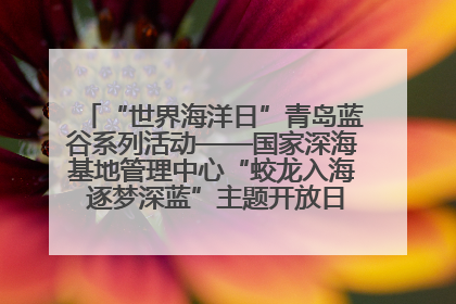 “世界海洋日”青岛蓝谷系列活动——国家深海基地管理中心“蛟龙入海 逐梦深蓝”主题开放日活动成功举办
