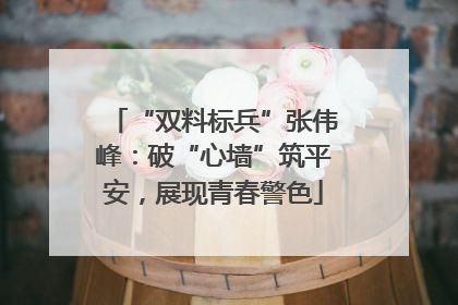“双料标兵”张伟峰：破“心墙”筑平安，展现青春警色