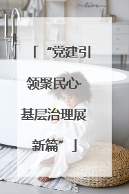 “党建引领聚民心·基层治理展新篇”