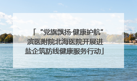 “党旗飘扬·健康护航” 滨医附院北海医院开展进盐企筑防线健康服务行动