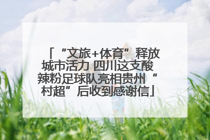 “文旅+体育”释放城市活力 四川这支酸辣粉足球队亮相贵州“村超”后收到感谢信