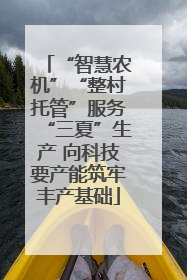 “智慧农机”“整村托管”服务“三夏”生产 向科技要产能筑牢丰产基础