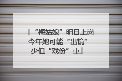 “梅姑娘”明日上岗 今年她可能“出镜”少但“戏份”重