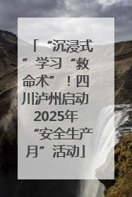 “沉浸式”学习“救命术”！四川泸州启动2025年“安全生产月”活动