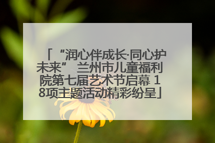 “润心伴成长·同心护未来” 兰州市儿童福利院第七届艺术节启幕 18项主题活动精彩纷呈