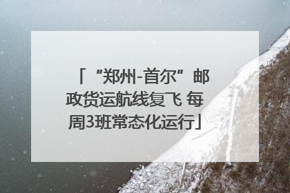 “郑州-首尔”邮政货运航线复飞 每周3班常态化运行