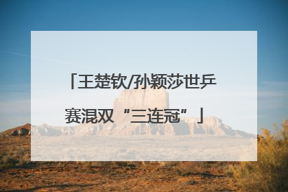 王楚钦/孙颖莎世乒赛混双“三连冠”