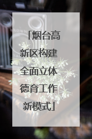 烟台高新区构建全面立体德育工作新模式