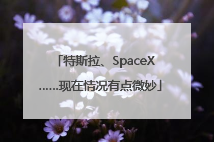 特斯拉、SpaceX……现在情况有点微妙