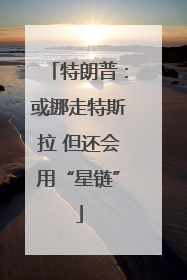 特朗普：或挪走特斯拉 但还会用“星链”