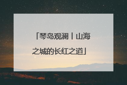 琴岛观澜丨山海之城的长红之道