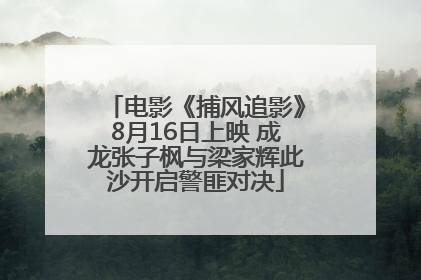 电影《捕风追影》8月16日上映 成龙张子枫与梁家辉此沙开启警匪对决