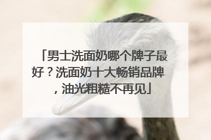男士洗面奶哪个牌子最好？洗面奶十大畅销品牌，油光粗糙不再见