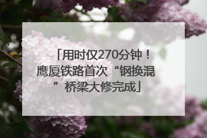 用时仅270分钟！鹰厦铁路首次“钢换混”桥梁大修完成