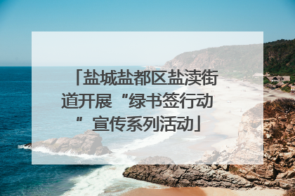 盐城盐都区盐渎街道开展“绿书签行动”宣传系列活动