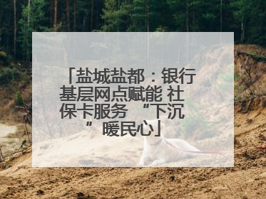 盐城盐都：银行基层网点赋能 社保卡服务 “下沉”暖民心