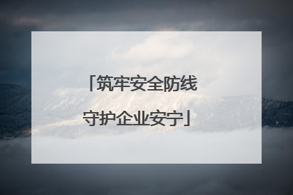 筑牢安全防线 守护企业安宁