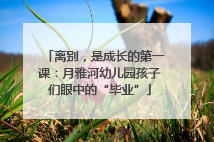 离别，是成长的第一课：月雅河幼儿园孩子们眼中的“毕业”