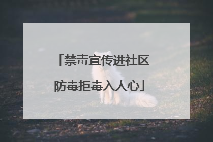 禁毒宣传进社区 防毒拒毒入人心