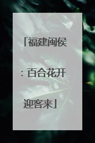 福建闽侯：百合花开迎客来