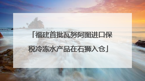 福建首批瓦努阿图进口保税冷冻水产品在石狮入仓
