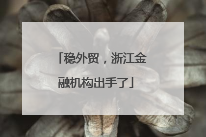 稳外贸，浙江金融机构出手了