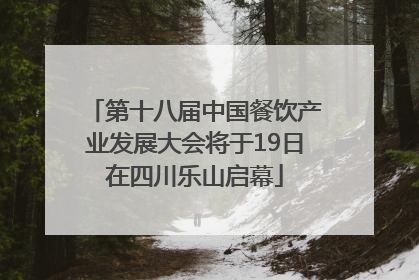 第十八届中国餐饮产业发展大会将于19日在四川乐山启幕