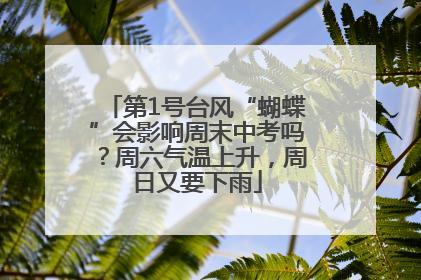 第1号台风“蝴蝶”会影响周末中考吗？周六气温上升，周日又要下雨