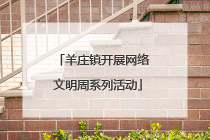 羊庄镇开展网络文明周系列活动