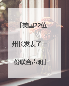 美国22位州长发表了一份联合声明