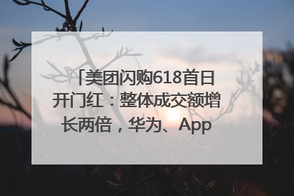 美团闪购618首日开门红：整体成交额增长两倍，华为、Apple、沃尔玛等近800个品牌翻倍增长
