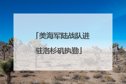 美海军陆战队进驻洛杉矶执勤