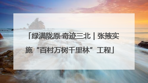 绿满陇原·奇迹三北｜张掖实施“百村万树千里林”工程