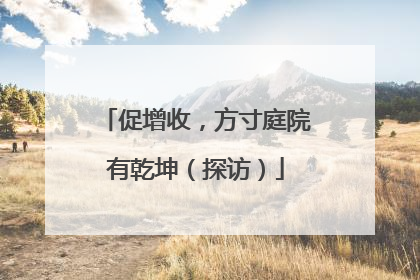促增收，方寸庭院有乾坤（探访）