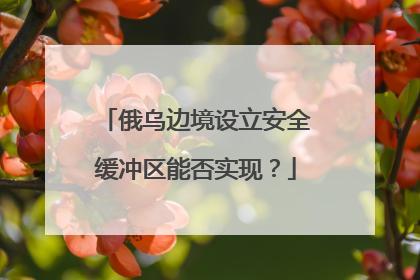 俄乌边境设立安全缓冲区能否实现？
