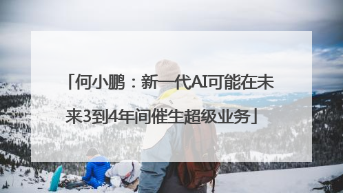 何小鹏：新一代AI可能在未来3到4年间催生超级业务