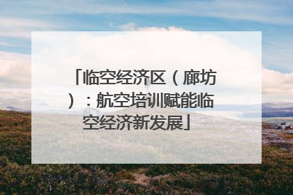 临空经济区（廊坊）：航空培训赋能临空经济新发展
