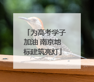 为高考学子加油 南京地标建筑亮灯