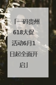 一码贵州618大促活动6月1日起全面开启
