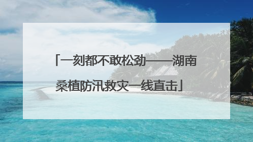 一刻都不敢松劲——湖南桑植防汛救灾一线直击