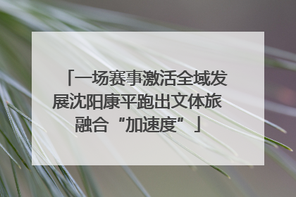 一场赛事激活全域发展沈阳康平跑出文体旅融合“加速度”