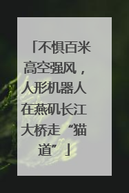 不惧百米高空强风，人形机器人在燕矶长江大桥走“猫道”