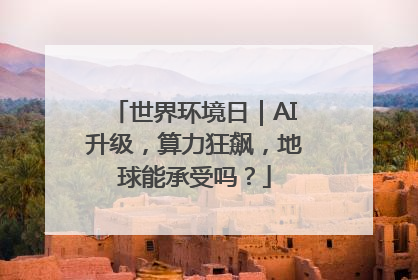 世界环境日｜AI升级，算力狂飙，地球能承受吗？