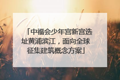 中福会少年宫新宫选址黄浦滨江，面向全球征集建筑概念方案